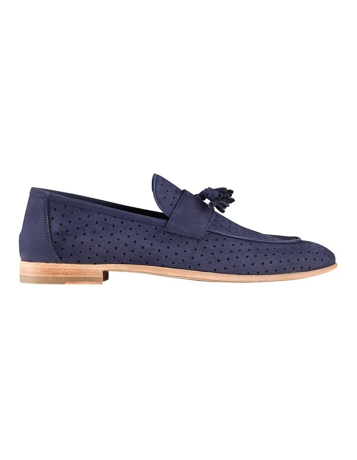 Aquila Carlo Nubuck Loafers In Blue 3 Aquila Carlo Nubuck Loafers In Blue
