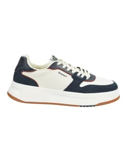 Gant Kazpar Leather Sneaker In Marine/White