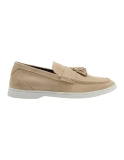 Dune London Bloom Tassel Loafer In Sand