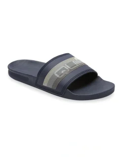 Quiksilver Rivi Wordmark Slide Sandal In Blue