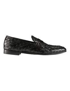 Aquila Giovanni Leather Loafers In Black