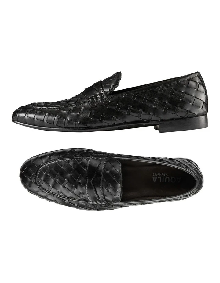 Aquila Giovanni Leather Loafers In Black 4 Aquila Giovanni Leather Loafers In Black - Image 2