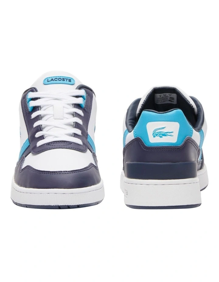 Lacoste T-Clip Leather Sneaker In White/Navy 7 Lacoste T-Clip Leather Sneaker In White/Navy - Image 5
