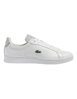 Lacoste Carnaby Pro Luxe Sneaker In White/Grey