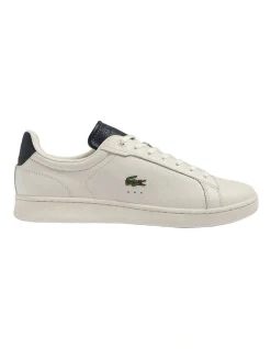 Lacoste Carnaby Pro Luxe Sneakers In White/Navy