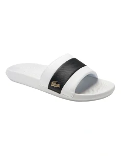 Lacoste Croco Slide In White