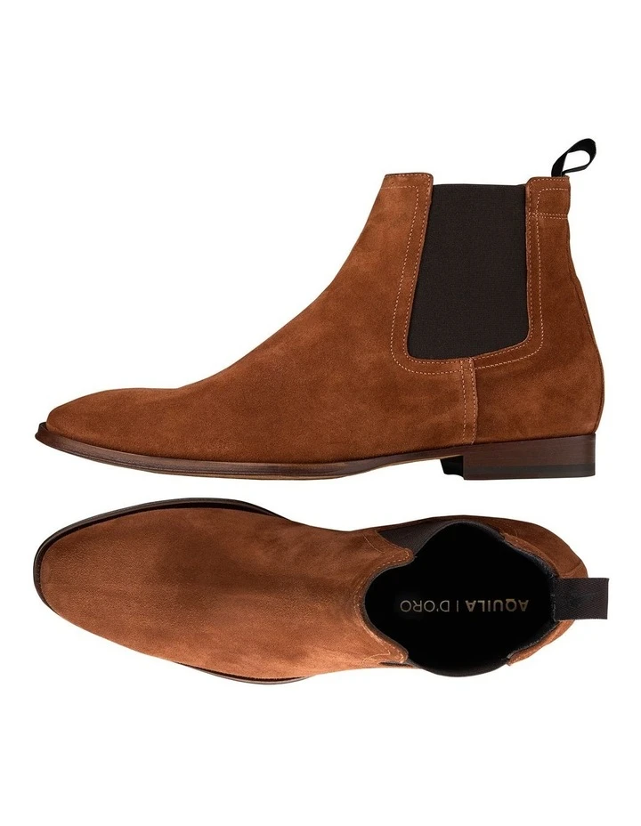 Aquila Osbourne 2.0 Suede Chelsea Boots In Whiskey 4 Aquila Osbourne 2.0 Suede Chelsea Boots In Whiskey - Image 2