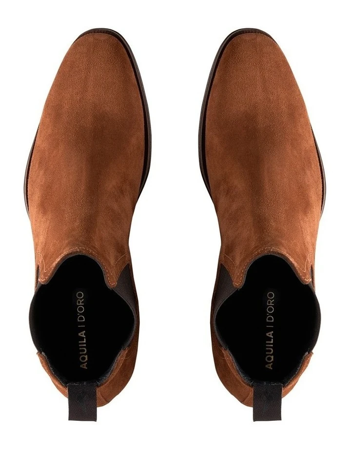 Aquila Osbourne 2.0 Suede Chelsea Boots In Whiskey 5 Aquila Osbourne 2.0 Suede Chelsea Boots In Whiskey - Image 3