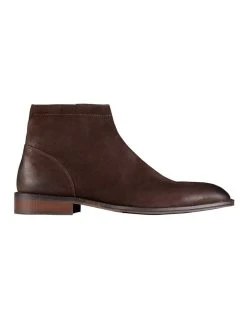 AQ By Aquila Wise Nubuck Zip Boots In Brown