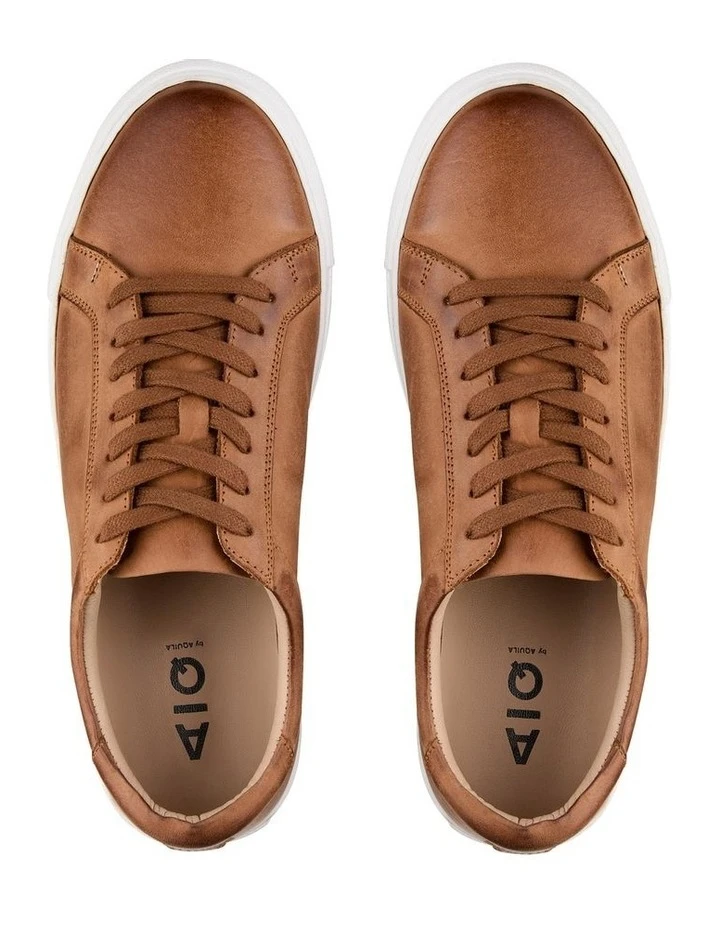AQ By Aquila Nate Leather Sneakers In Brown 5 AQ By Aquila Nate Leather Sneakers In Brown - Image 3