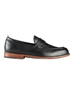 Aquila Gerardo Leather Loafers In Black