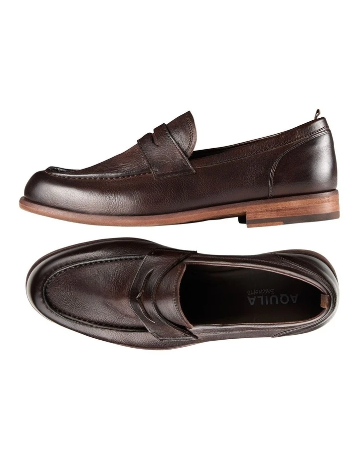 Aquila Gerardo Leather Loafers In Brown 4 Aquila Gerardo Leather Loafers In Brown - Image 2