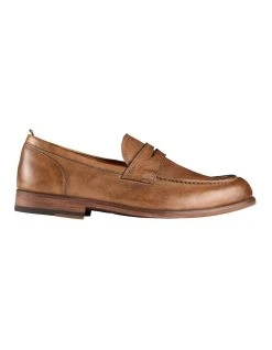 Aquila Gerardo Leather Loafers In Brown