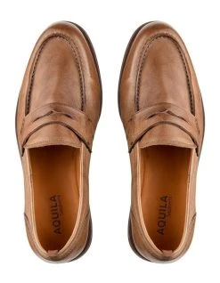 Aquila Gerardo Leather Loafers In Brown 7 Aquila Gerardo Leather Loafers In Brown -CONVERSE shop 981774730 3 720x928