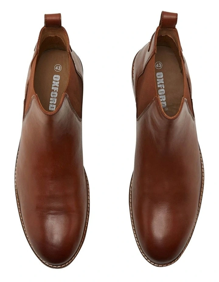 Oxford Silas Leather Boot In Tan 7 Oxford Silas Leather Boot In Tan - Image 5