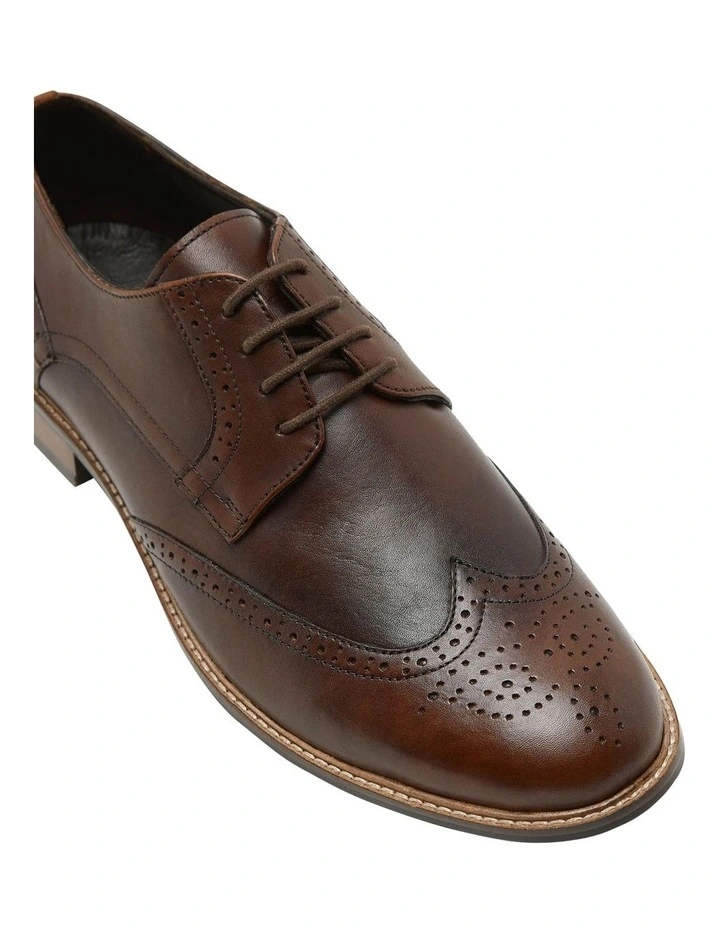 Oxford Ashmore Leather Brogue In Dark Brown 6 Oxford Ashmore Leather Brogue In Dark Brown - Image 4