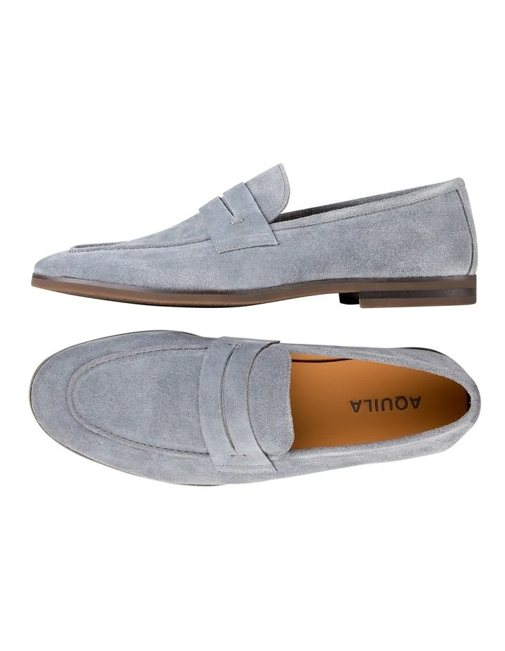 Aquila Garcia Suede Loafers In Grey 4 Aquila Garcia Suede Loafers In Grey - Image 2