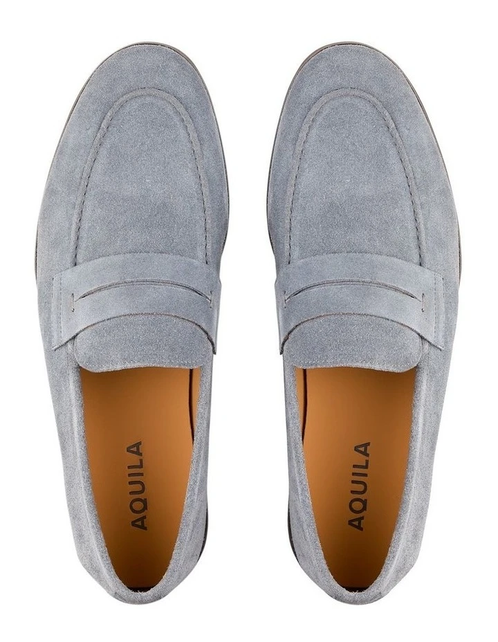 Aquila Garcia Suede Loafers In Grey 5 Aquila Garcia Suede Loafers In Grey - Image 3